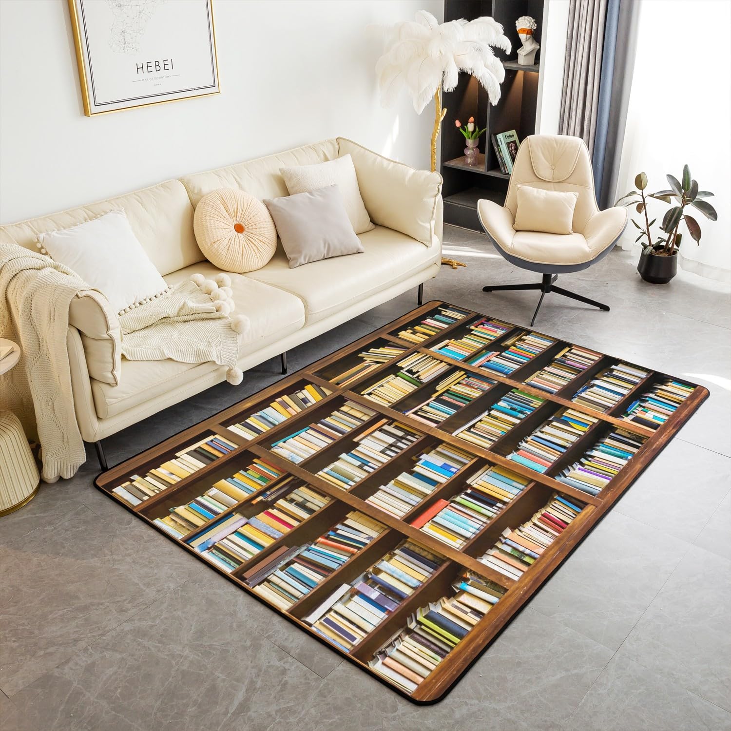Bookshelf Area Rug for Teen St - Commercial Printing Books review and price